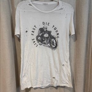 Live Fast Die Young Graphic Tee - White
